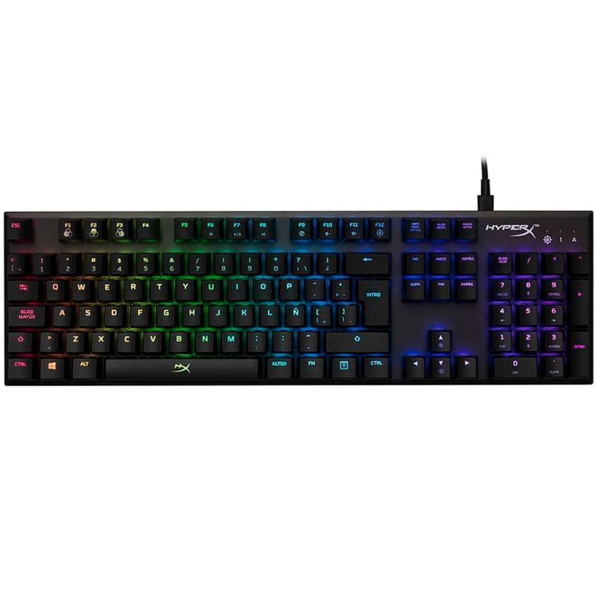 Teclado Mecanico Hyperx Alloy Fps Rgb Negro Switch Kailh Plateado